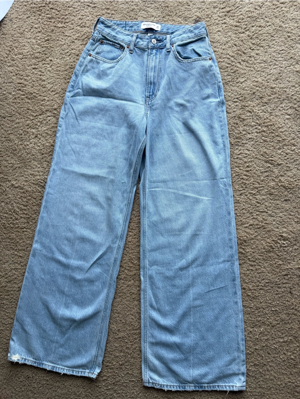 Abercrombie & Fitch Light Blue Wide Leg Jeans